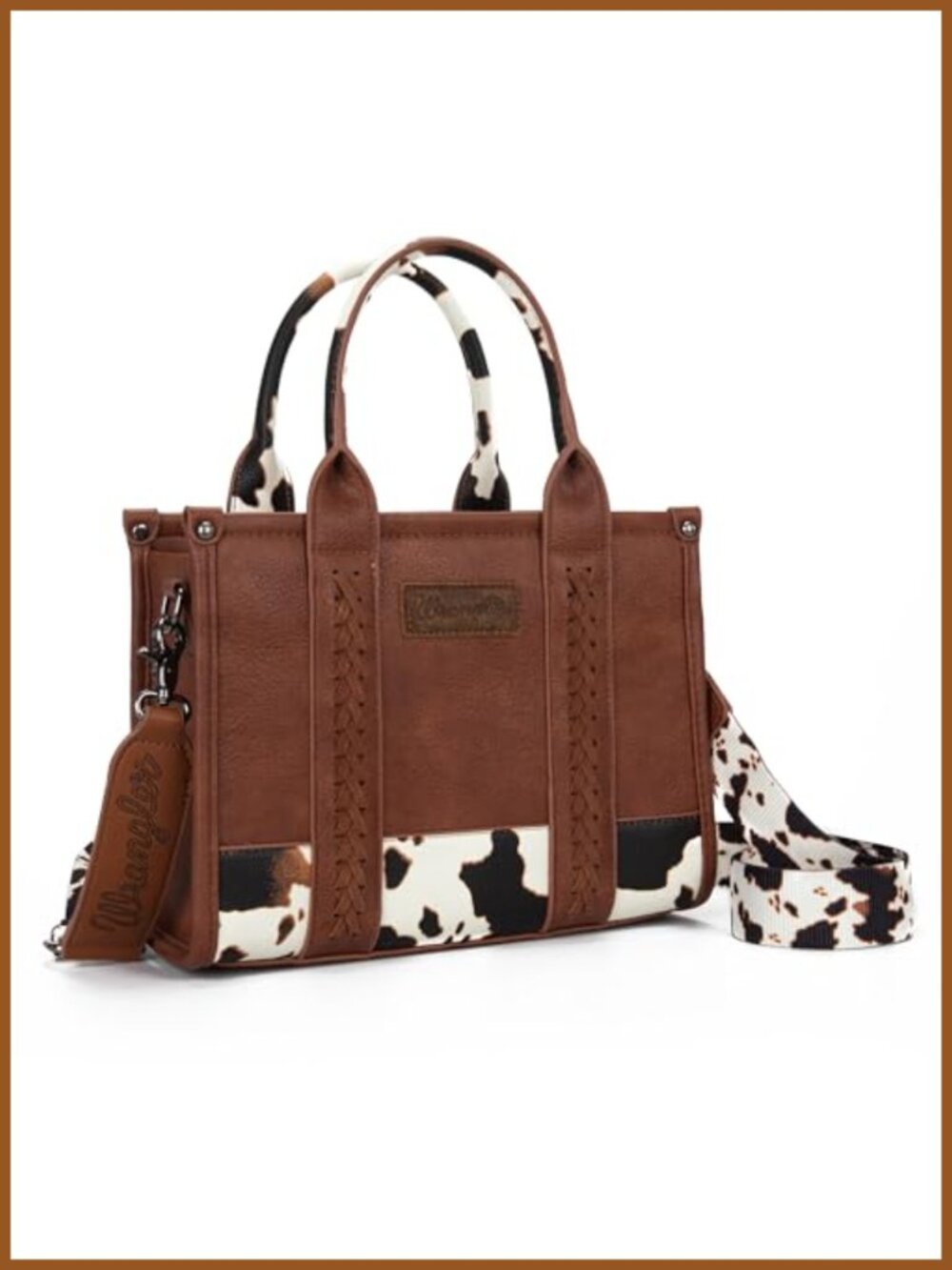 Western Cow Print Tote Bag Designer Top Handle Satchel Handbag